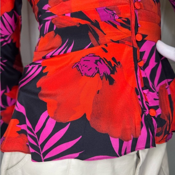 Floral Red and Pink Women's Top - Picture 7 of 16